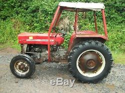 1973 Massey Ferguson 135 tractor for Restoration -Straight axle L Reg