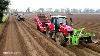 4k Foskett Farms 9 Tractors Planting Potatoes In Suffolk Massey Ferguson Valtra Grimme