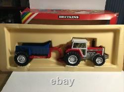 Britains Farm 9606 Massey Ferguson Tractor & Rear Dump Mint In Original Box 1983