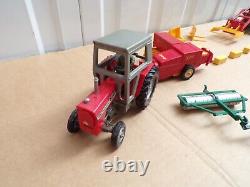 Britains Farm Massey Fergusson Tractors Bailer Rollers Ploughs + Implements