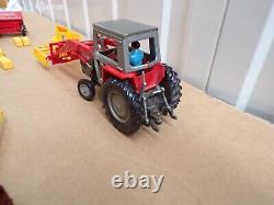 Britains Farm Massey Fergusson Tractors Bailer Rollers Ploughs + Implements