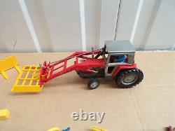 Britains Farm Massey Fergusson Tractors Bailer Rollers Ploughs + Implements