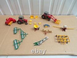 Britains Farm Massey Fergusson Tractors Bailer Rollers Ploughs + Implements