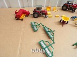 Britains Farm Massey Fergusson Tractors Bailer Rollers Ploughs + Implements