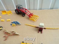 Britains Farm Massey Fergusson Tractors Bailer Rollers Ploughs + Implements