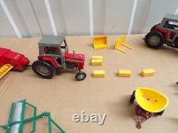 Britains Farm Massey Fergusson Tractors Bailer Rollers Ploughs + Implements