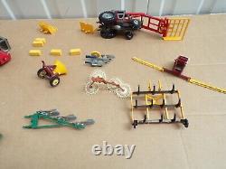 Britains Farm Massey Fergusson Tractors Bailer Rollers Ploughs + Implements