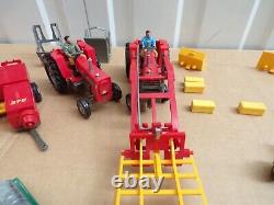 Britains Farm Massey Fergusson Tractors Bailer Rollers Ploughs + Implements