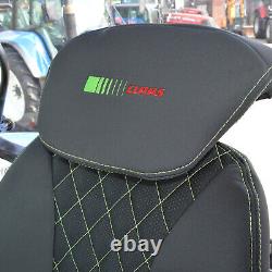 Claas Tractor Black Fabric Seat Covers Suitable for Grammer Maximo Dynamic Seat