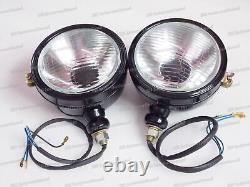 For Massey Ferguson 35 35 x Tractor Headlight Set LH & RH Black With Bulb