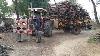 Intelligent Driver Full Load Trolley Wood With Massey Ferguson Tractor