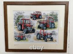 Large A3 Picture Print History Massey Ferguson 100 Series Tractors Ltd 1/250