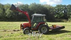 Massey Ferguson 1250 compact tractor with cab and loader 4wd 4x4 low hours