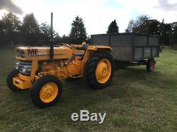 Massey Ferguson 135. 20 Complete with Wheatley Tipping Trailer