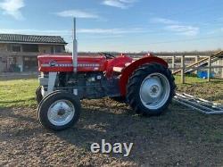 Massey Ferguson 135 tractor, Red. Only 100 hours use since refurbished