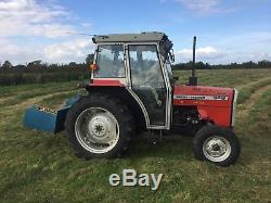 Massey Ferguson 342 Tractor With Flail Mower, 8ft Roller, Link Box And Harrows