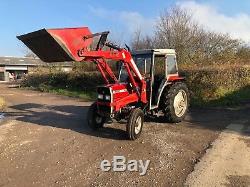 Massey Ferguson 360 tractor, power loader bucket and fork 60hp