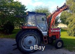 Massey Ferguson 690 tractor 2WithD C/W Massey front loader, recently serviced
