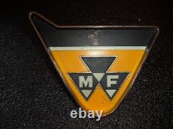 Massey Ferguson Industrial MF 20 Tractor Badge yellow silver Bonnet Grill badge
