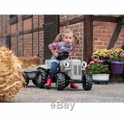 Massey Ferguson TE20 grey kid toy ride on pedal tractor Fergie Trailer rolly