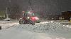 Massey Ferguson Tractor Plowing Deep Snow