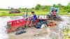 Massey Ferguson Tractor Stuck In Mud Takes Help Mahindra And New Holland Tractors