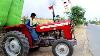Massey Ferguson Tractor Tralley Machine Loaded Climbing On The Road