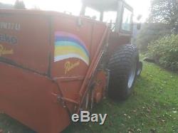 Massey ferguson 590 tractor with rekord BM 27 turf groomer/ mower