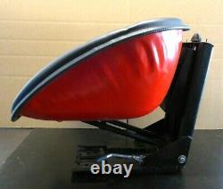 Mechanical Suspension Bucket Seat, Black And Red For Massey Ferguson Tractors