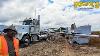 Messy Dump Trailer Rolled Over At The Landfill