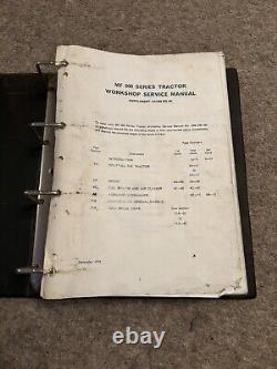 Original Massey Ferguson 500 Series Tractor Workshop Service Manual