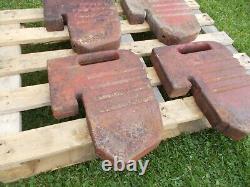 Qty 4 Genuine Massey Ferguson Tractor 100 Series Front Wafer Weights 135 165 etc