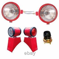 Red Headlamp Butler Style Lamp Brackets Light Switch Suitable Massey Ferguson Tr