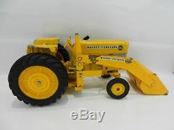 VINTAGE ERTL MASSEY FERGUSON 3165 Industrial Yellow Tractor withLOADER HTF