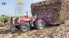 Well Done Massey Ferguson 385 4x4 Single Tractor Pull 800 Mann Sugarcane Load Trolley